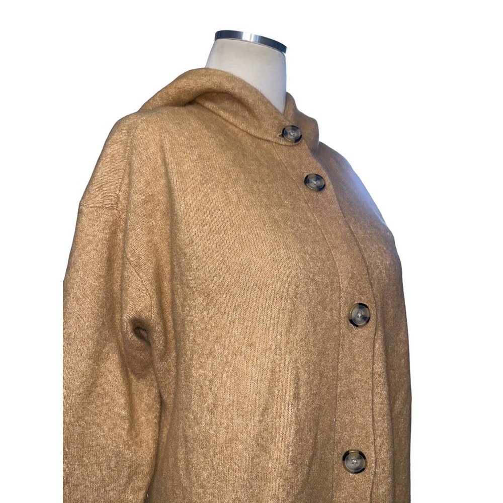 Everlane The Cozy Stretch Duster Cardigan in Camel Medium New Womens Sweater - Picture 5 of 16